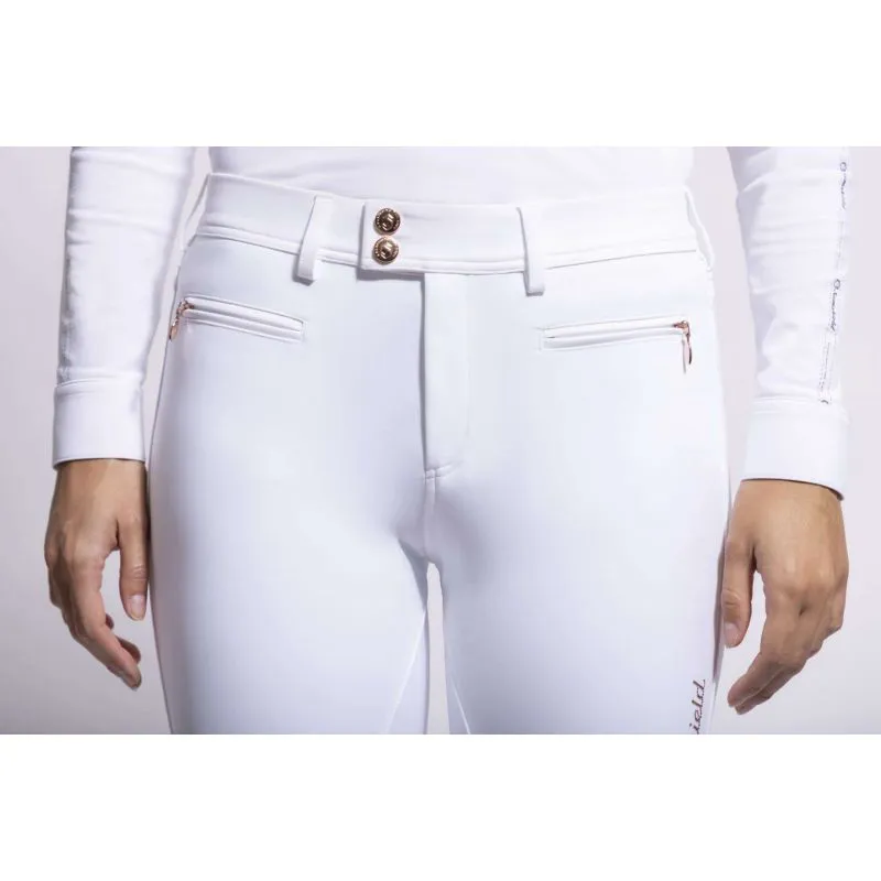 Samshield Adele Ladies Breeches - White/Rose Gold-1