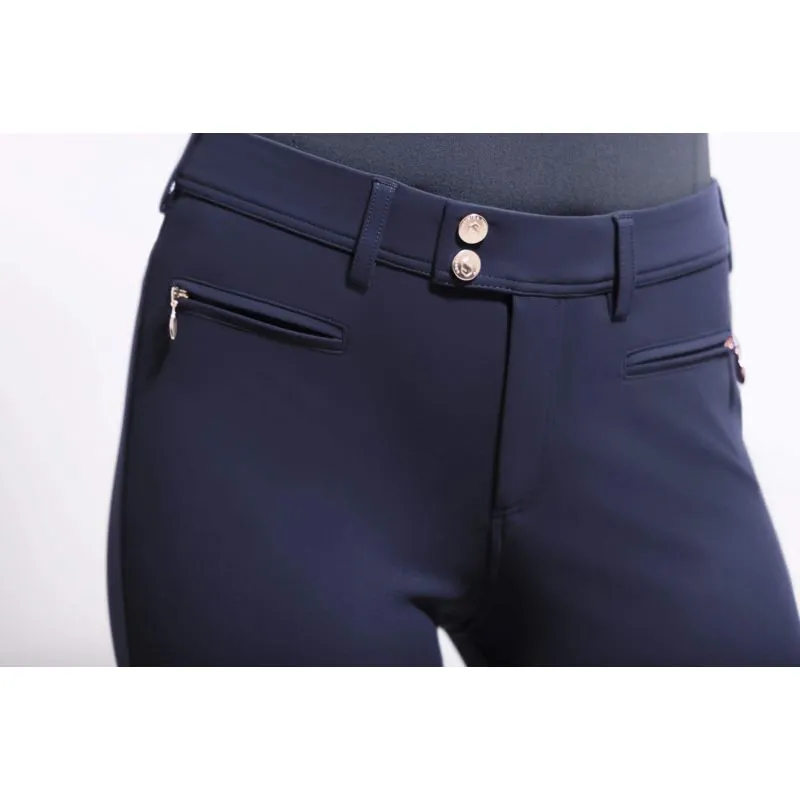 Samshield Adele Ladies Breeches - Navy/Rose Gold-1