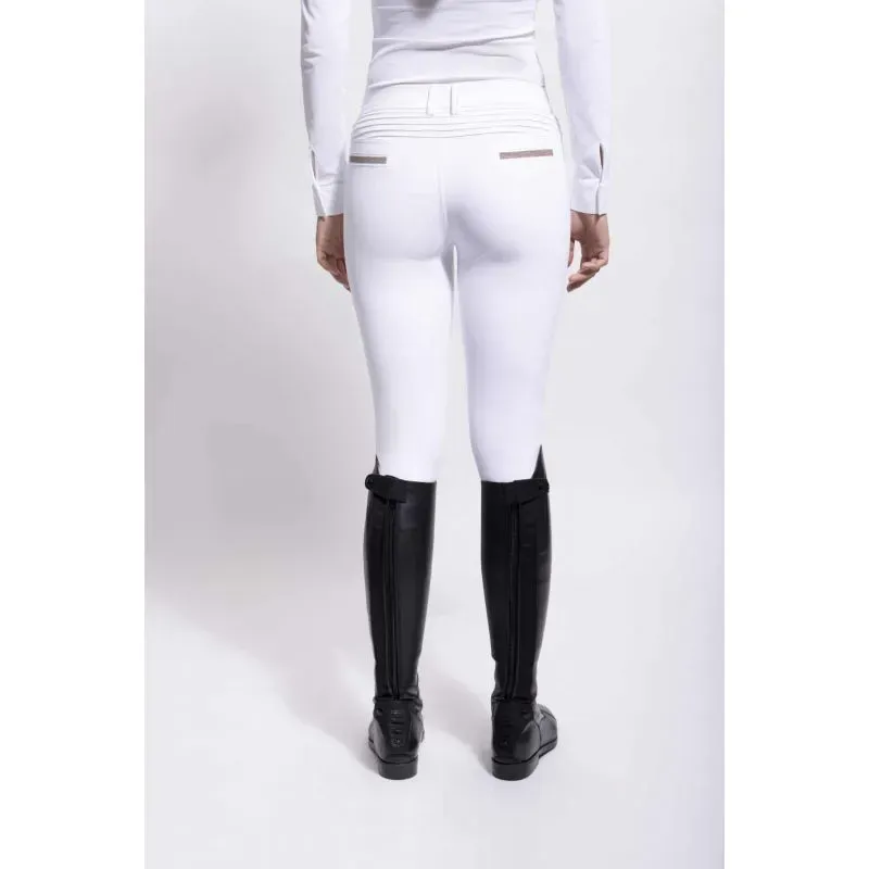 Samshield Adele Knee Grip Ladies Breeches - White/Rose Gold