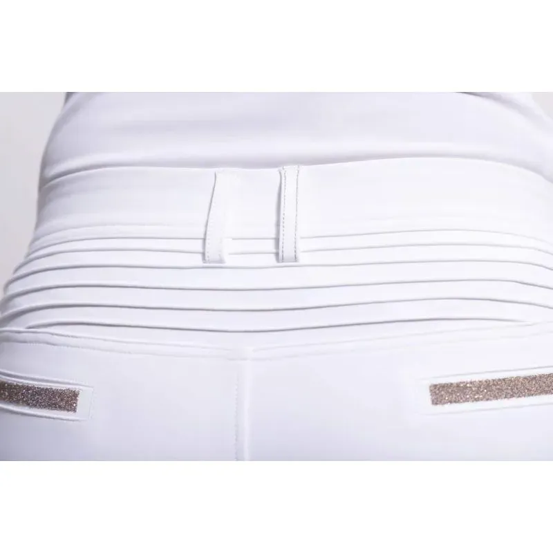 Samshield Adele Knee Grip Ladies Breeches - White/Rose Gold-5