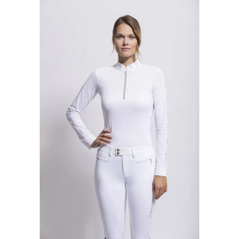 Samshield Aloise Ladies Competition Shirt - White/Rose Gold-1
