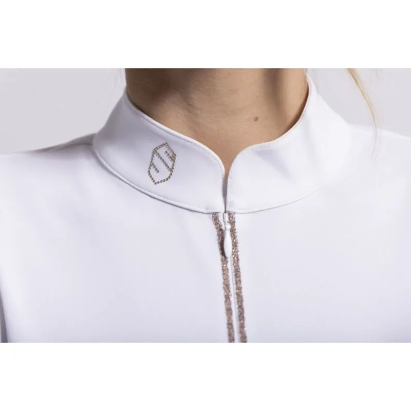 Samshield Aloise Ladies Competition Shirt - White/Rose Gold-7