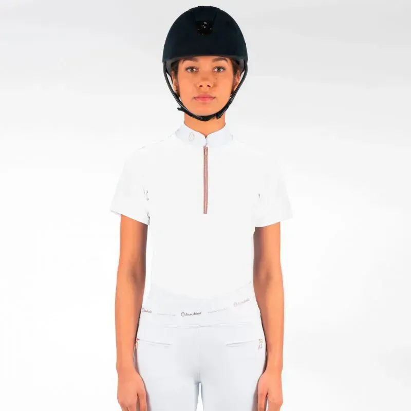 Samshield Aloise Ladies Competition Shirt - White/Rose Gold