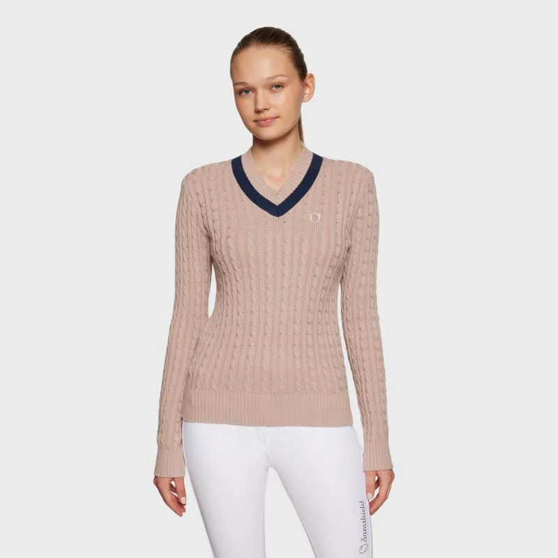 Samshield Lisa Coloured Pullover - Powder Pink/Navy