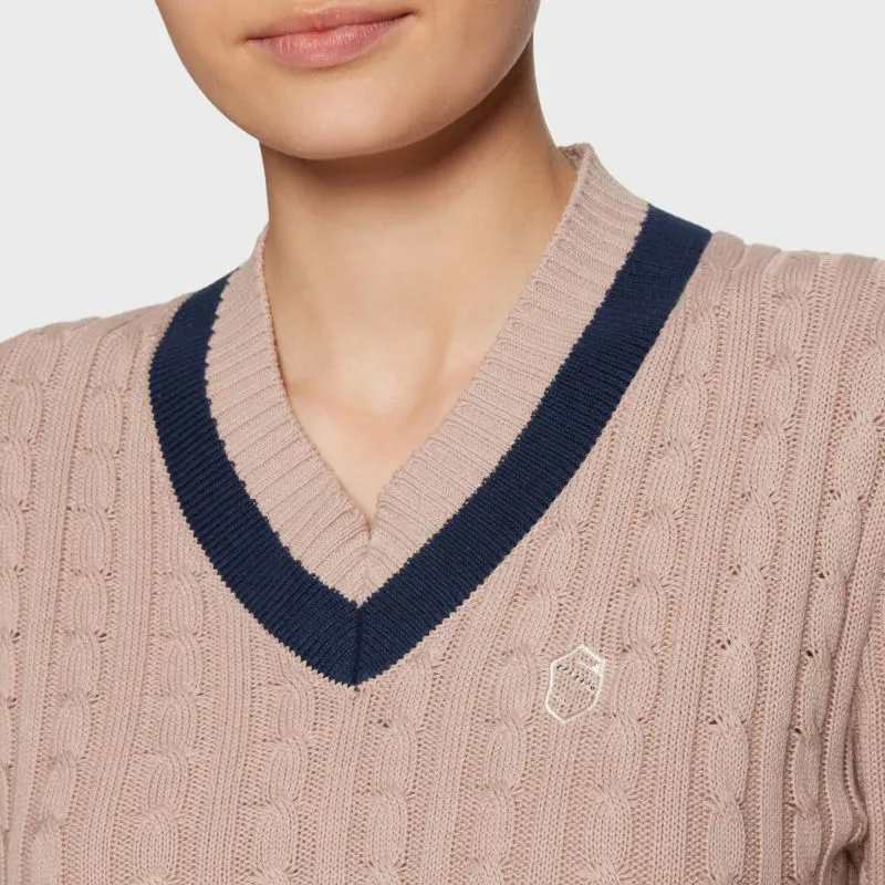 Samshield Lisa Coloured Pullover - Powder Pink/Navy-2