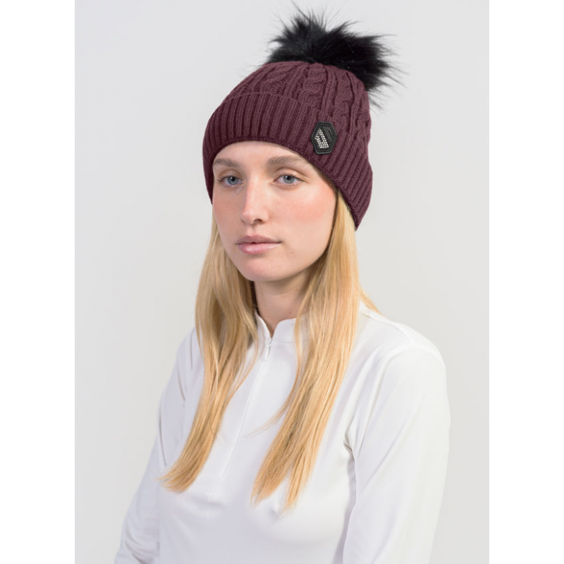 Samshield Mira Intarsia Beanie Bobble Hat - Amarante