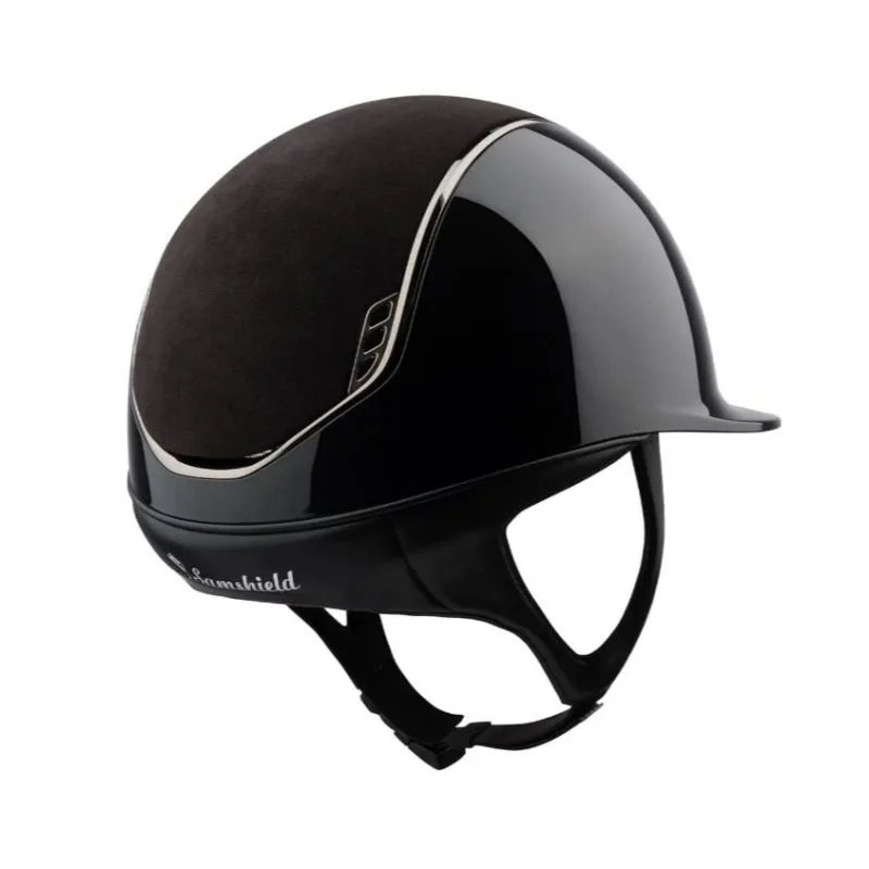 Samshield Shadowglossy V2 Riding Hat Medium - Black/Gloss/A Blk