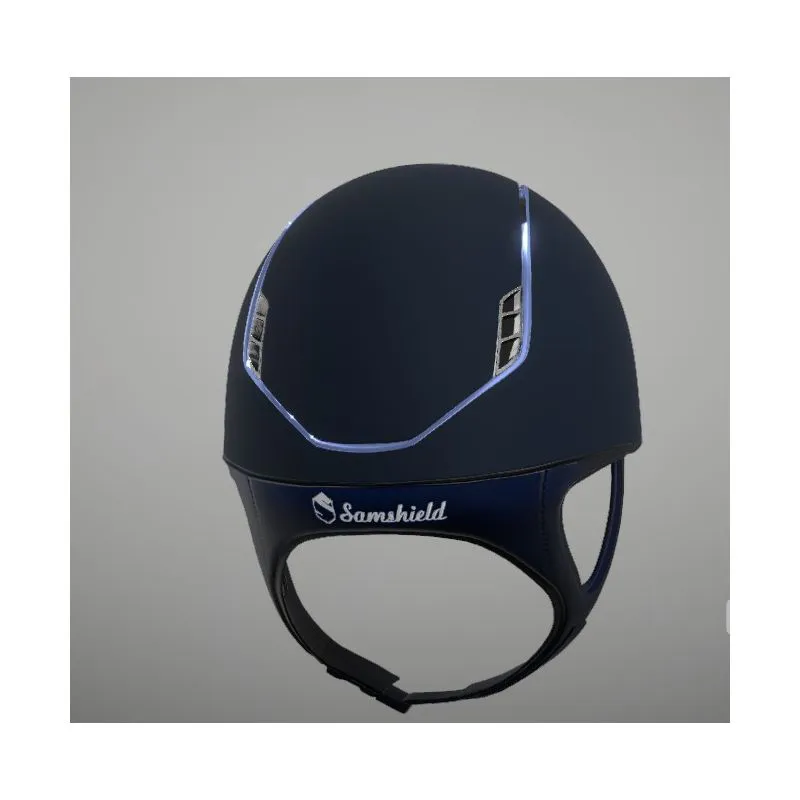 Samshield Shadowmatt V2 Hat M - Crystal Blue Blazon/Chrome Blue Trim-1
