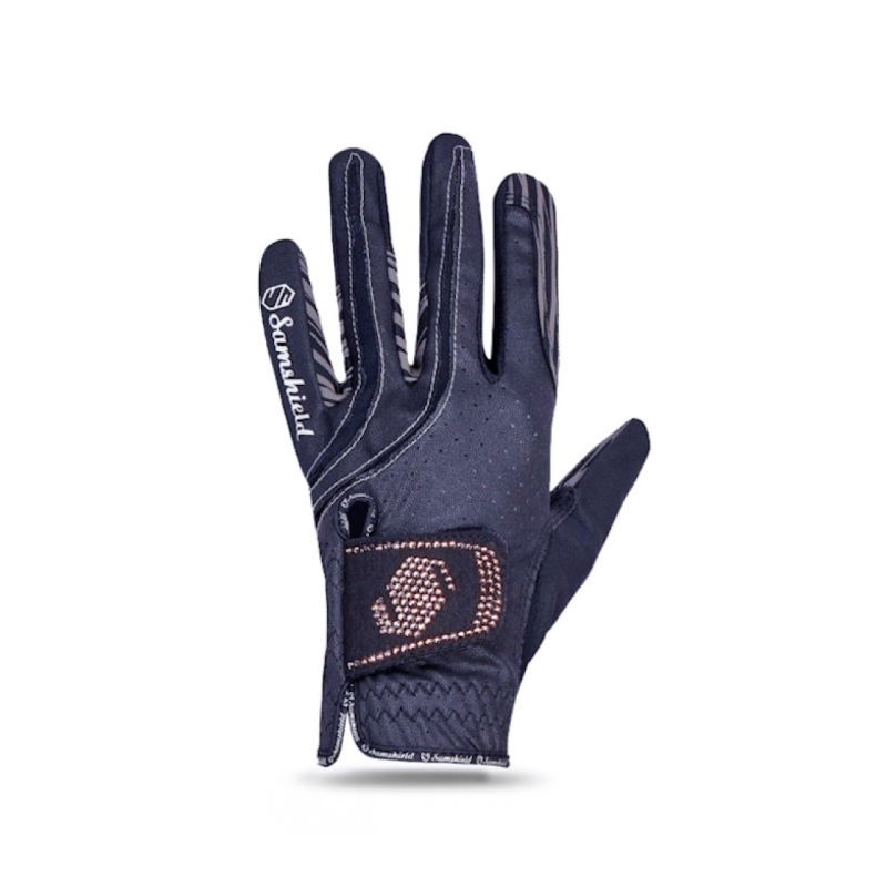 Samshield V-Skin Swarovski Gloves - Navy/Blue-1
