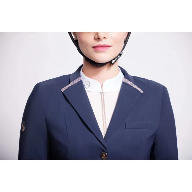 Samshield Victorine Crystal Fabric Show Jacket - Navy/Rose Gold-4