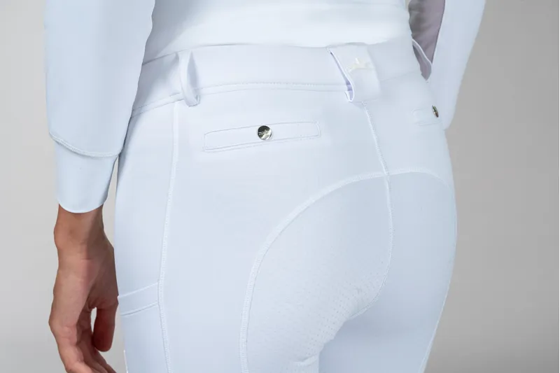 Schockemohle Sports Air Sporty Pro Riding Tights - White-2