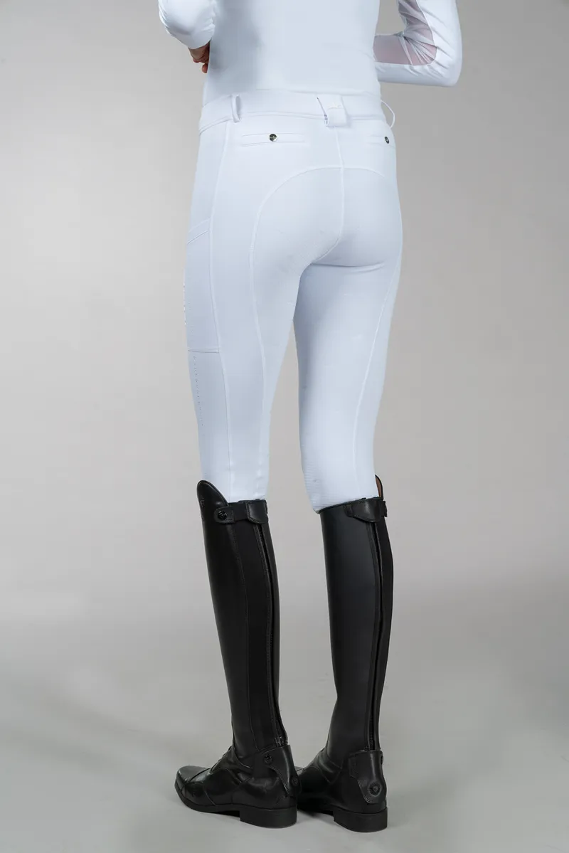 Schockemohle Sports Air Sporty Pro Riding Tights - White-6