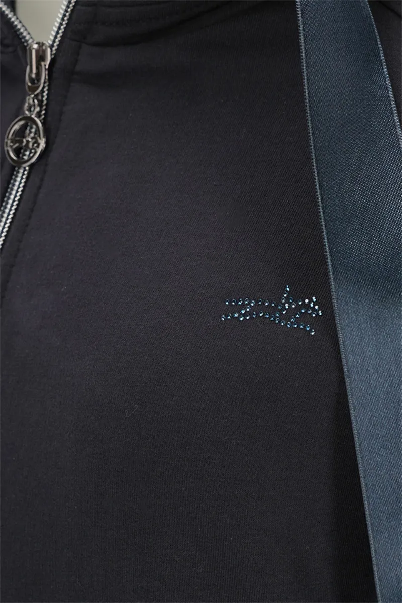 Schockemohle Sports Chloe Style Ladies Full Zip Hoodie L - Dark Blue-2
