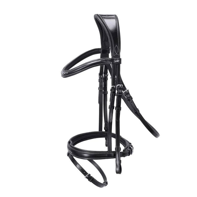Schockemohle Sports Monza Bridle SP - Black/ Cream/ Silver