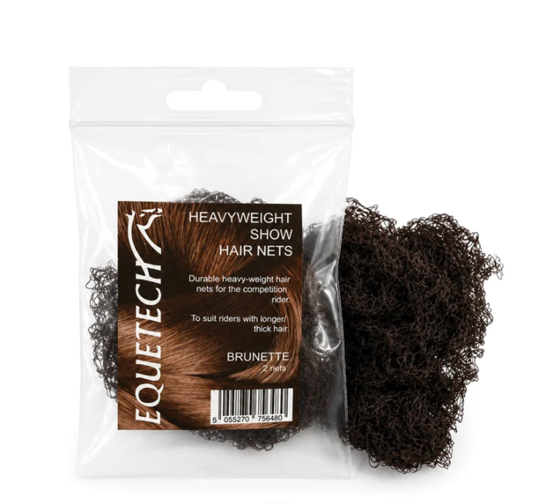 Equetech Heavy Weight Show Hairnets - Brunette-1