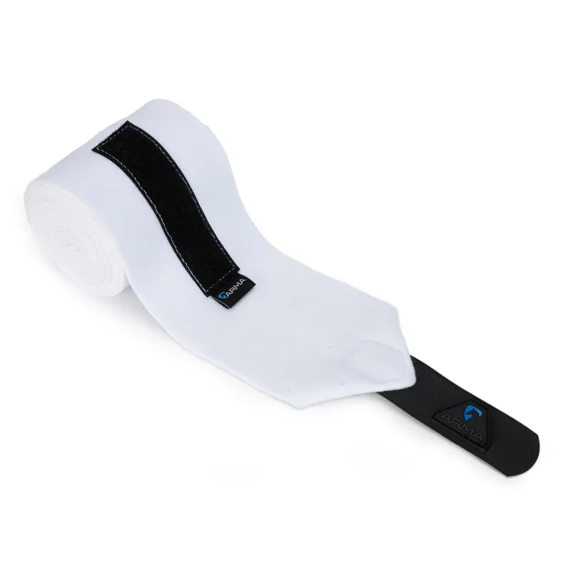 Shires ARMA Fleece Bandages - White-1