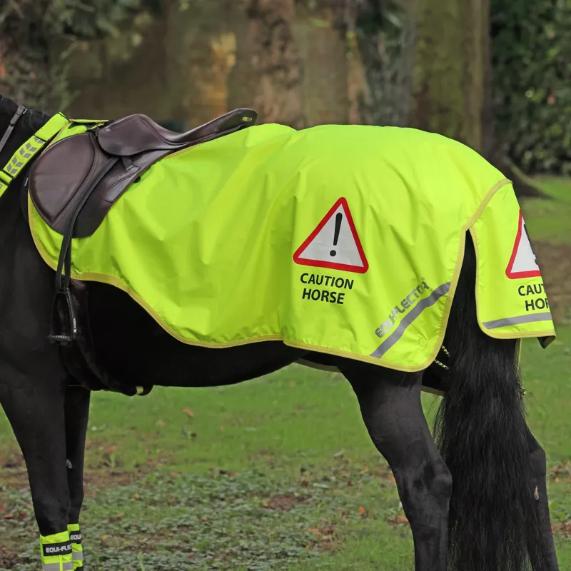 Shires Equi-Flector Waterproof Exercise Sheet - Bright Yellow