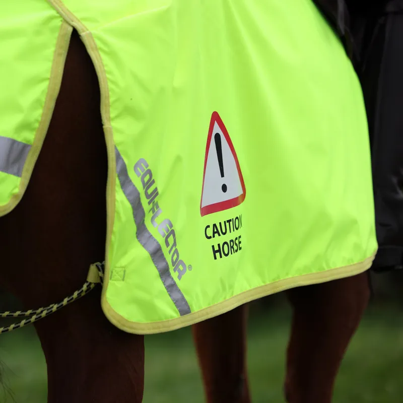 Shires Equi-Flector Waterproof Exercise Sheet - Bright Yellow-2