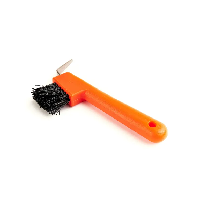 Shires Ezi-Groom Hoof Pick Brush - Orange