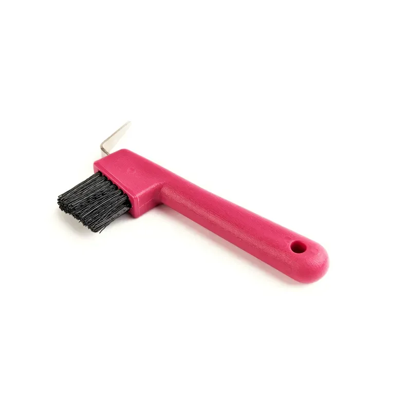 Shires Ezi-Groom Hoof Pick Brush in Pink