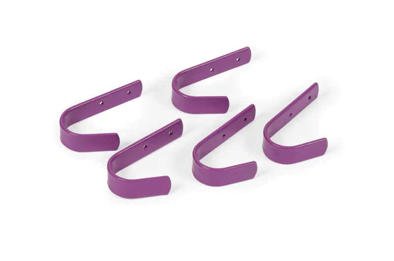 Shires EZI-KIT Stable Hooks Small Set of 5 - Purple