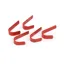 Shires EZI-KIT Stable Hooks Small Set of 5 - Red