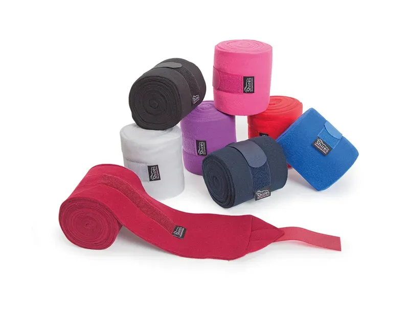 Shires Fleece Bandages - Navy-1