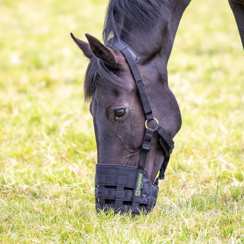 Shires Free Graze Comfort Grazing Muzzle - Black-8