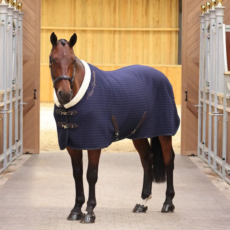 Shires Jersey Cooler Rug 5ft6 - Black/Teal