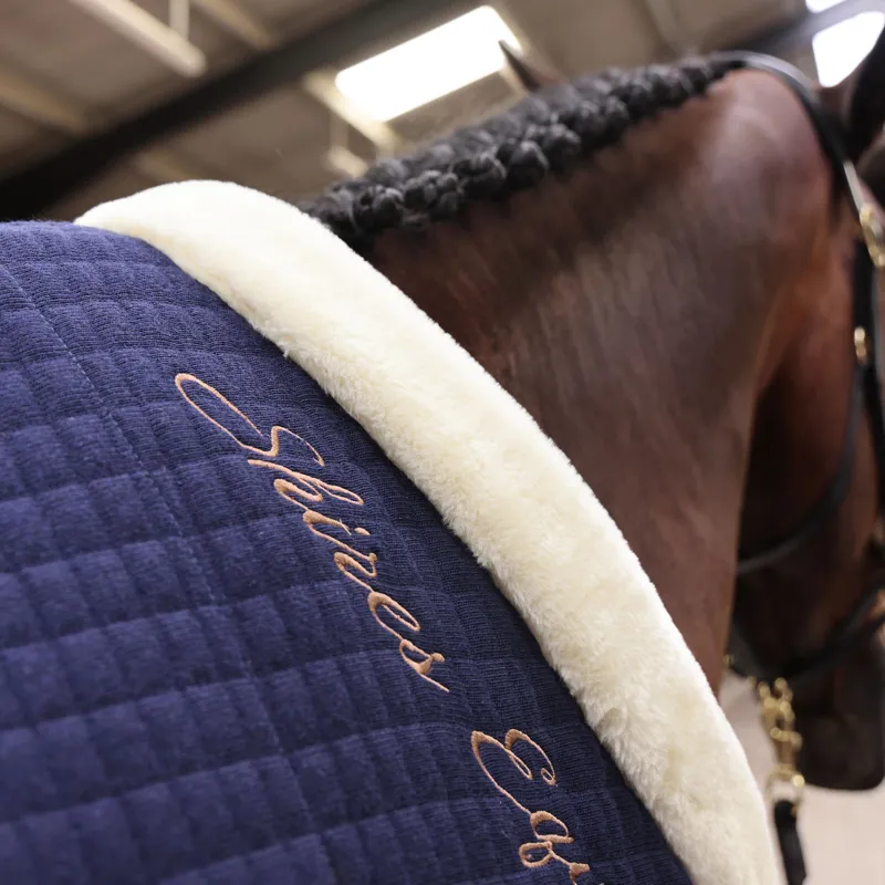 Shires Jersey Cooler Rug 5ft6 - Black/Teal-1