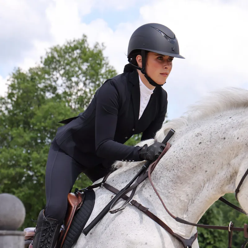 Shires Karben Elisa Ellipse Riding Hat - Black/Silver-3