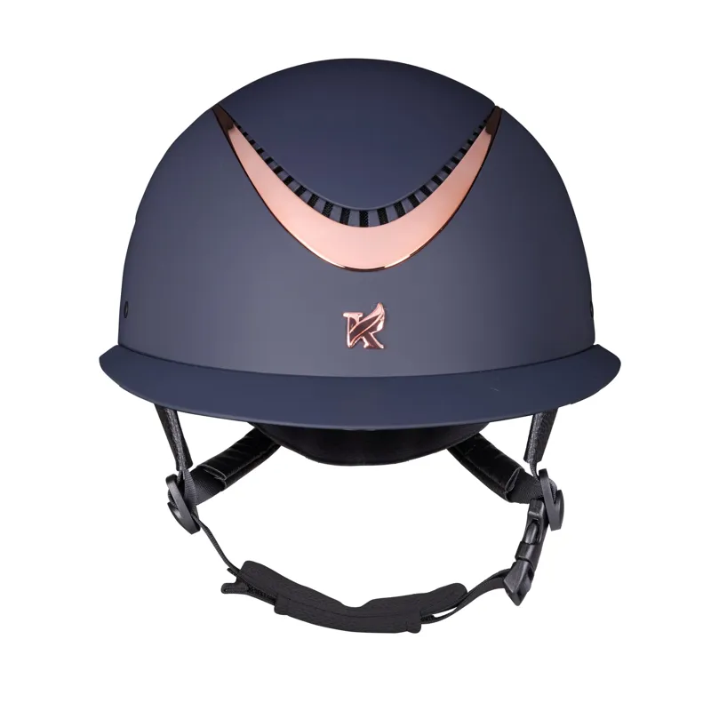 Shires Karben Elisa Ellipse Riding Hat - Navy/Rose Gold