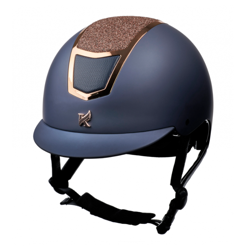 Shires Karben Valentina Original Riding Hat - Navy/Rose Gold-2