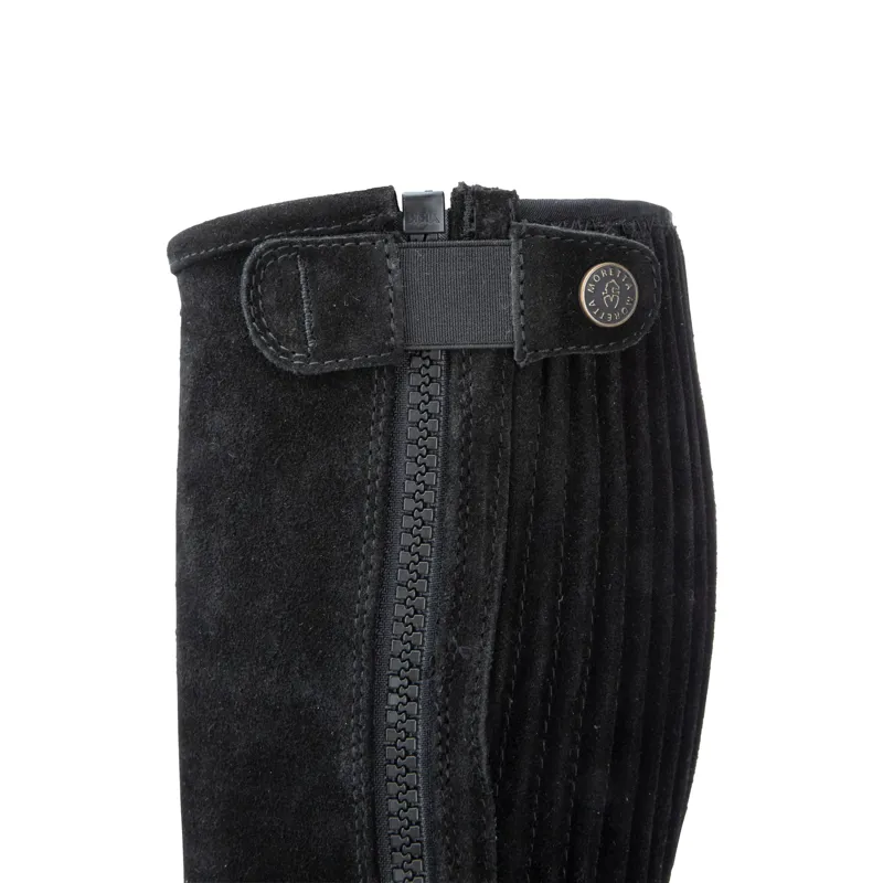 Shires Moretta Suede Adults Half Chaps - Black-2