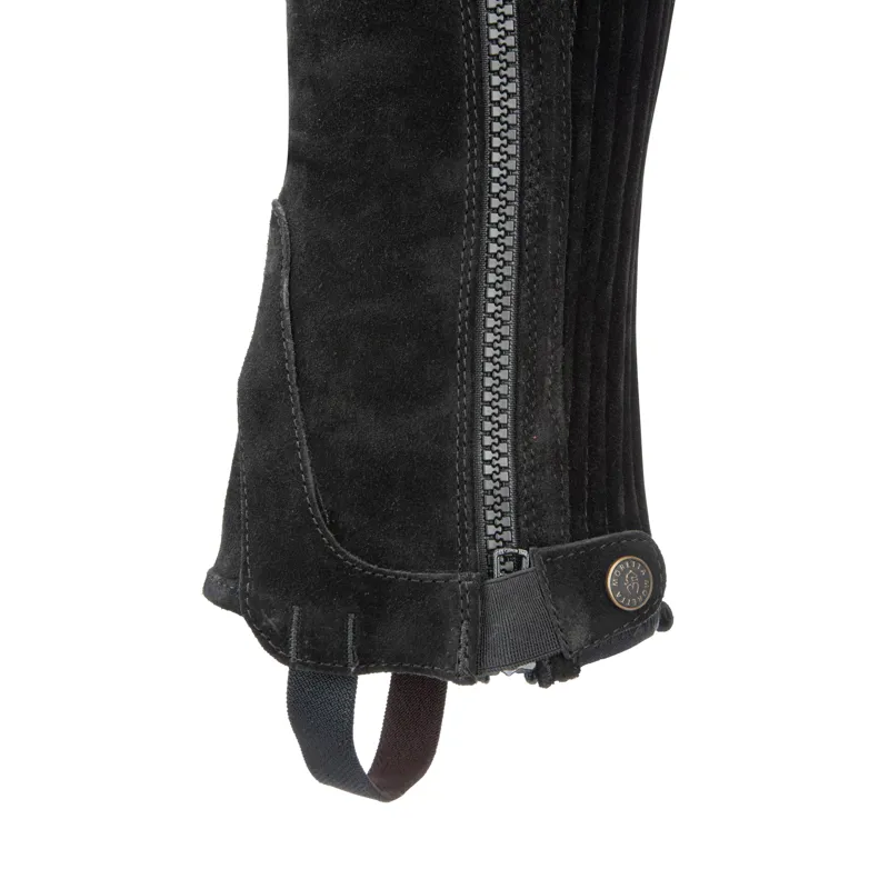 Shires Moretta Suede Adults Half Chaps - Black-5