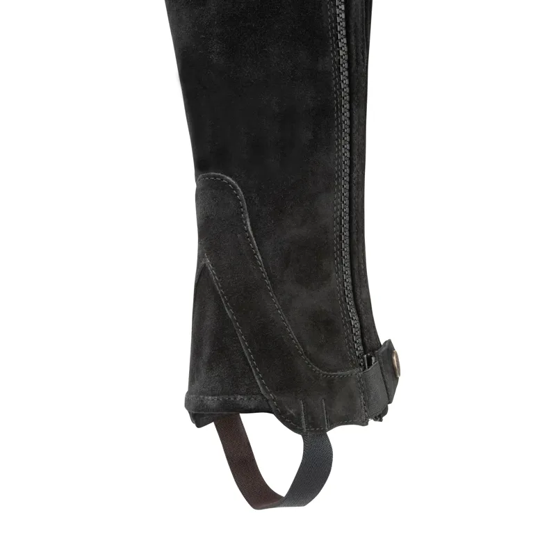 Shires Moretta Suede Adults Half Chaps - Black-6