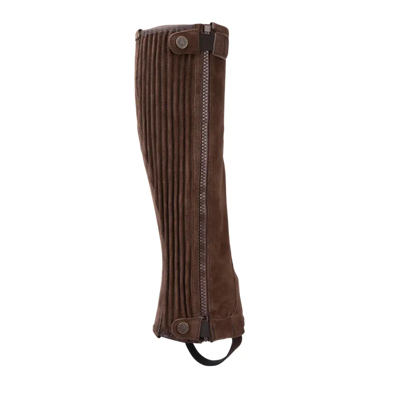 Shires Moretta Suede Adults Half Chaps - Brown-1