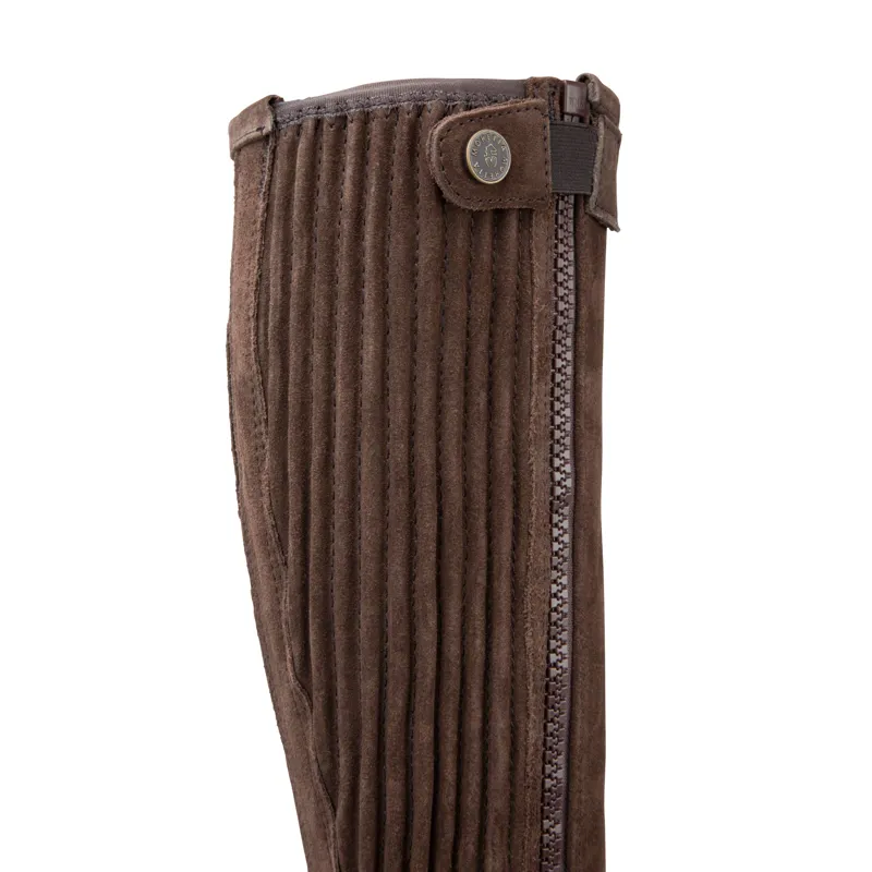 Shires Moretta Suede Adults Half Chaps - Brown-2