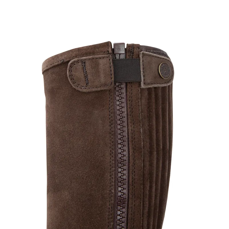 Shires Moretta Suede Adults Half Chaps - Brown-3