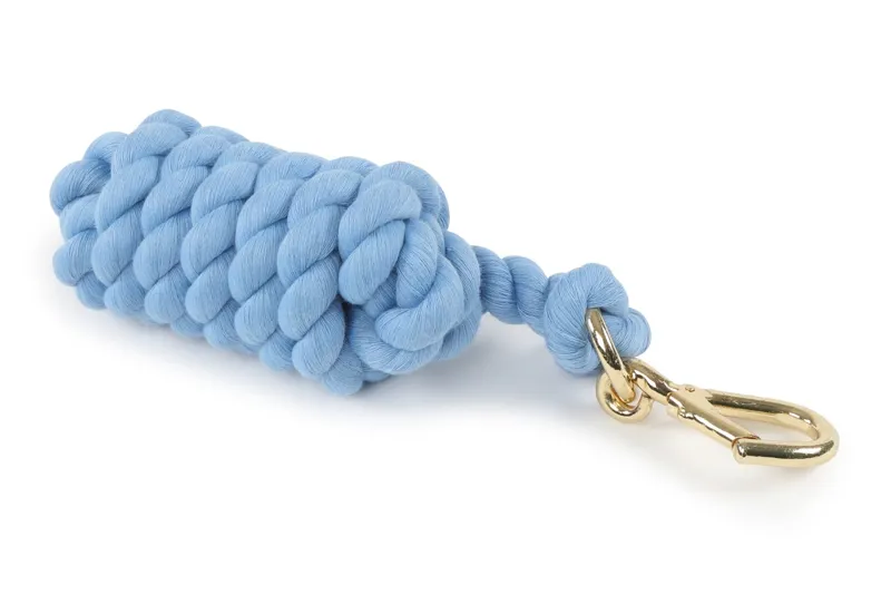 Shires Plain Headcollar Lead Rope - Baby Blue