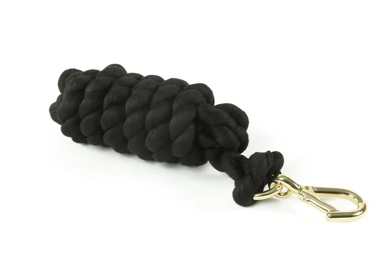 Shires Plain Headcollar Lead Rope - Black