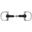 Shires Rubber Covered Jointed Dee Snaffle Bit 5 inch - Black