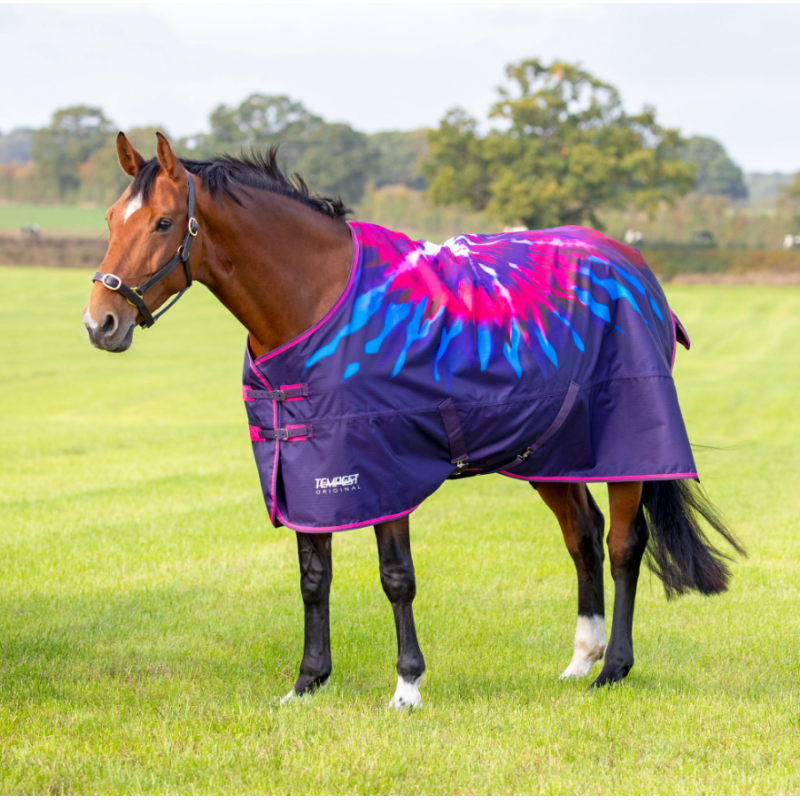 Shires Tempest Original Lite Turnout Rug - Pink Tie Dye