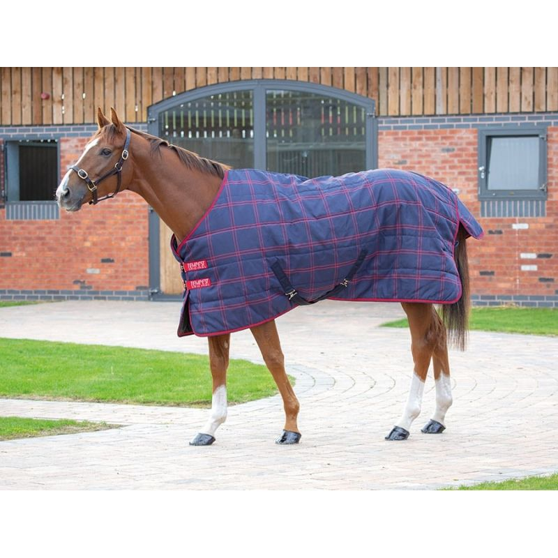 Shires Tempest Plus 200g Stable Rug - Navy/Red Check
