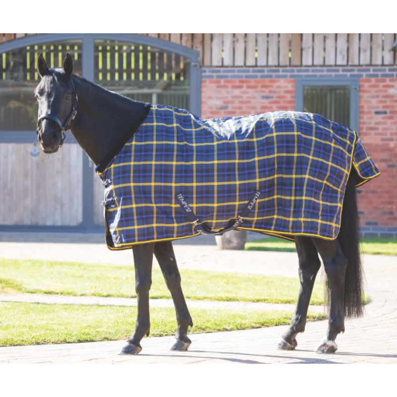 Shires Tempest Plus Lite Stable Rug - Navy Check