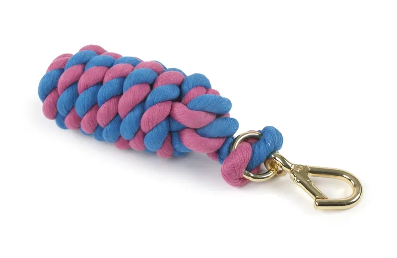 Shires Two Tone Headcollar Lead Rope - Blue/Pink