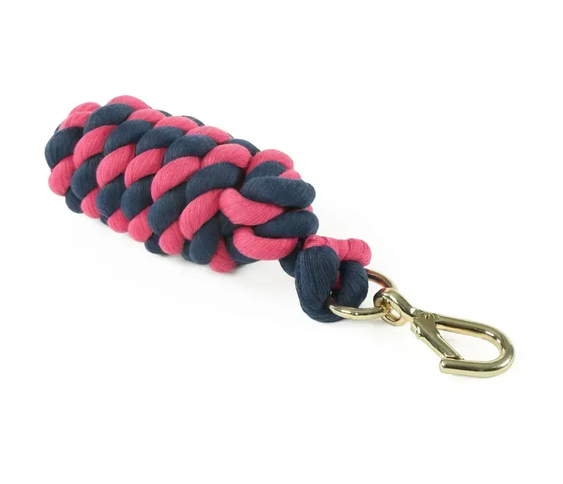Shires Two Tone Headcollar Lead Rope - Navy/Fuschia