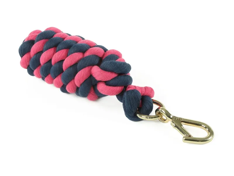 Shires Two Tone Headcollar Lead Rope - Navy/Fuschia-1