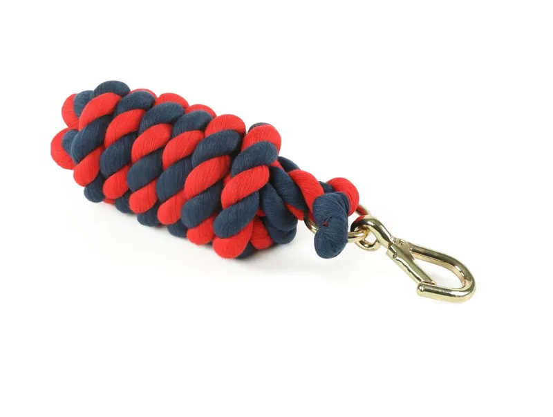 Shires Two Tone Headcollar Lead Rope - Navy/Red