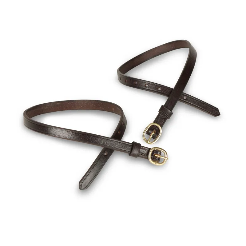 Shires Velociti GARA Leather Spur Straps Adult - Brown